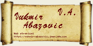Vukmir Abazović vizit kartica